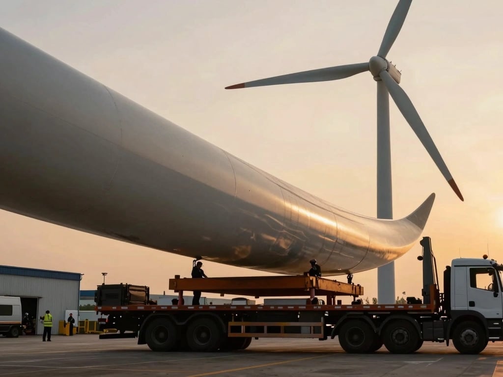 Efficient Wind Turbine Blade Transportation Logistics Explained - detail
